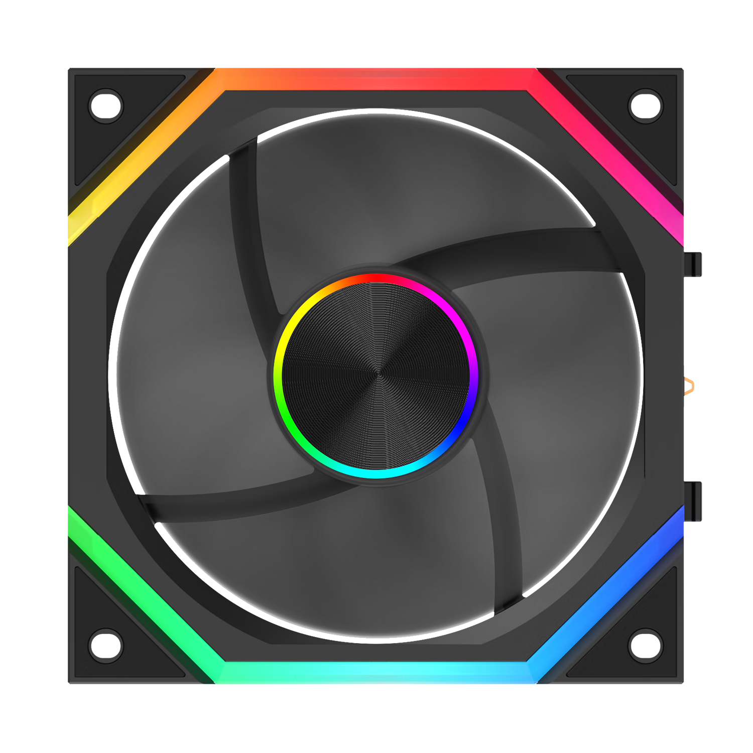 Jingpinlu Star Shine Building Block Fan Single Pack Black Genuine Blade Wireless 12cm Modular Infinite Mirror Building Block Fan ARGB Sync PWM Temperature Control 28mm Case Fan