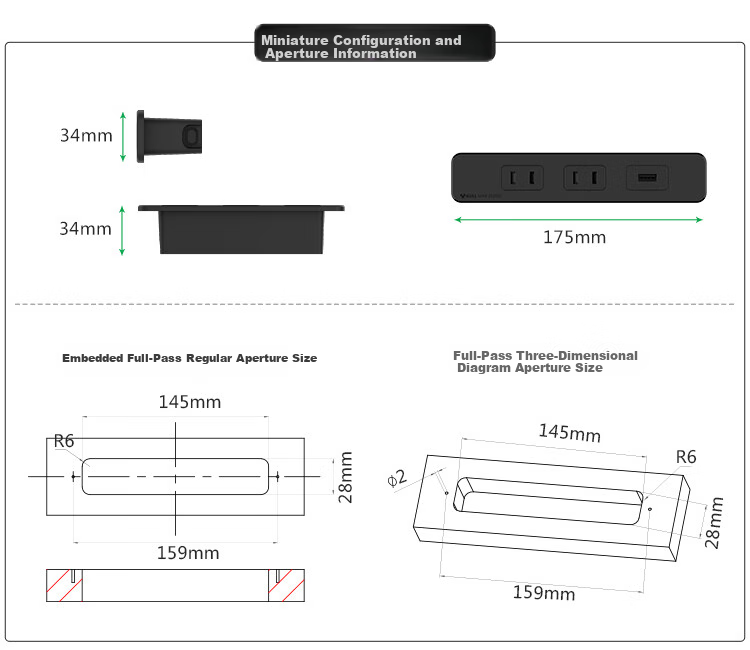 BULL Embedded Socket/power Strip/outlet Strip/power Bar/extension Cord, Multifunctional Desktop/furniture, White, 3 Outlets with Master Switch, 1.8 Meters, GNQ-Q1031 14