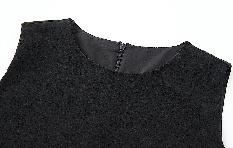 Demana Irregular Waistline Design Spring Literary Pleated Sleeveless Pleated Slimming Women's Dress 4