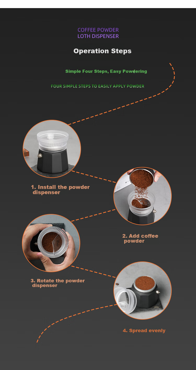 Zigo Moka Pot Powder Dispenser Universal Powder Dispenser [Dual Valve for 2 Cups, Single Valve for 3 Cups] 9