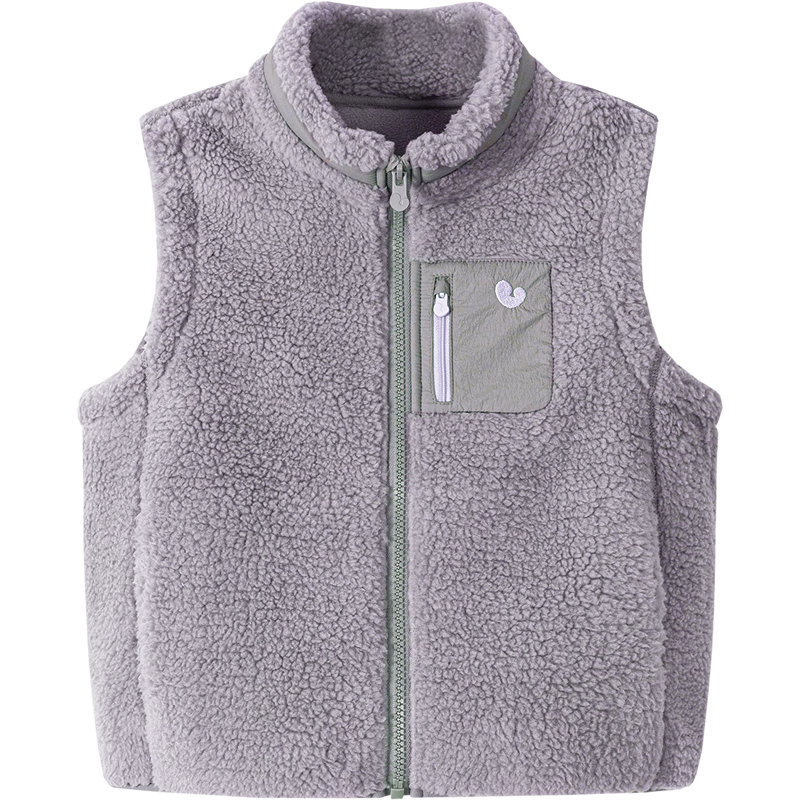 Minibala Kids and Adults Anti-Static Plush Vest Fleece Warm Outdoor Windbreaker 2025 Autumn New