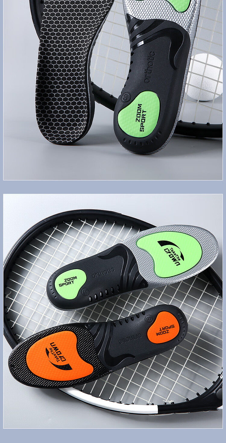 JVBV Full-Foot Zoom Air Cushion Sports Insoles Men Popcorn High Elastic Shock Absorption Comfortable Standing Size 41-42 8