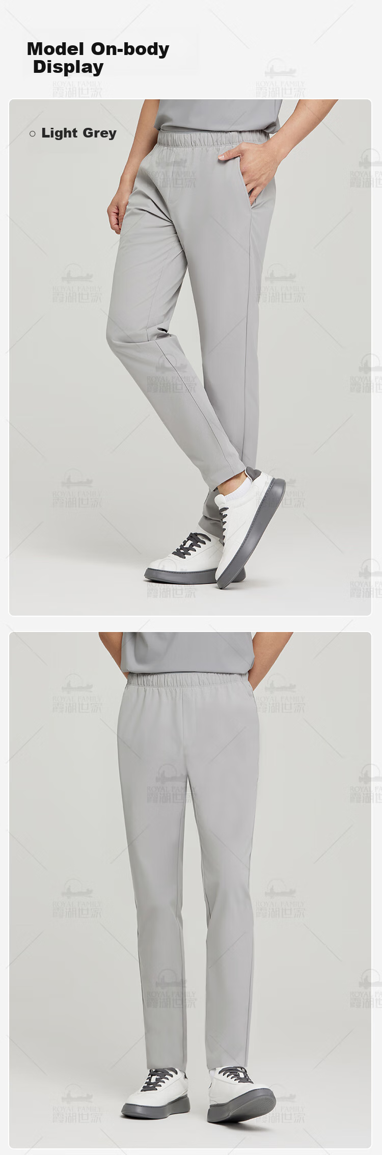 Xiahushijia Straight-Leg Pants for Men, Lightweight, Elastic, Breathable, Casual Trousers, 199A/C Black Long Pants, Size 31 11