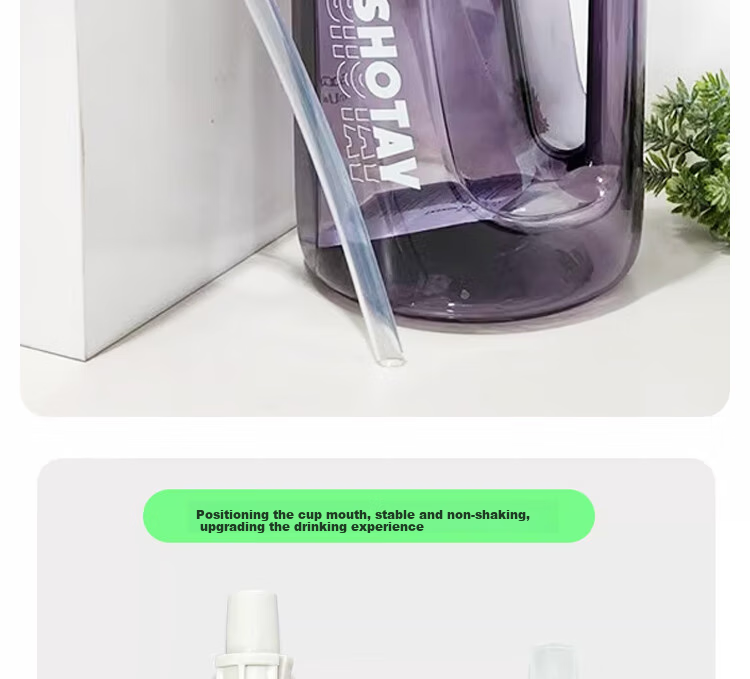 Shangtai Fitness Water Bottle for Men, Portable Large Capacity 2L Sports Water Bottle with Straw, Convenient for Outdoor Use, ST-7296 Black 7