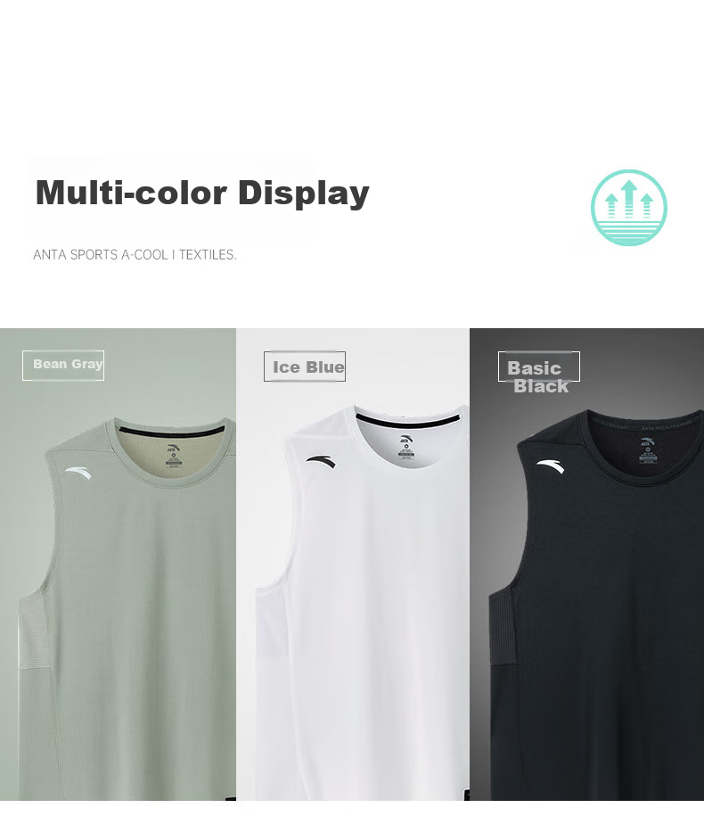 Anta Quick-Dry Vest | Men's Breathable Summer Fitness Sleeveless Basketball Training Tank Top Sports Vest 12