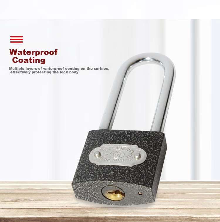 BLOSSOM Long Shackle Padlock, Door Lock, Warehouse Cabinet Lock, Indoor And Outdoor Universal Lock, 38MM, Anti-Theft Window Lock, 1338L 5