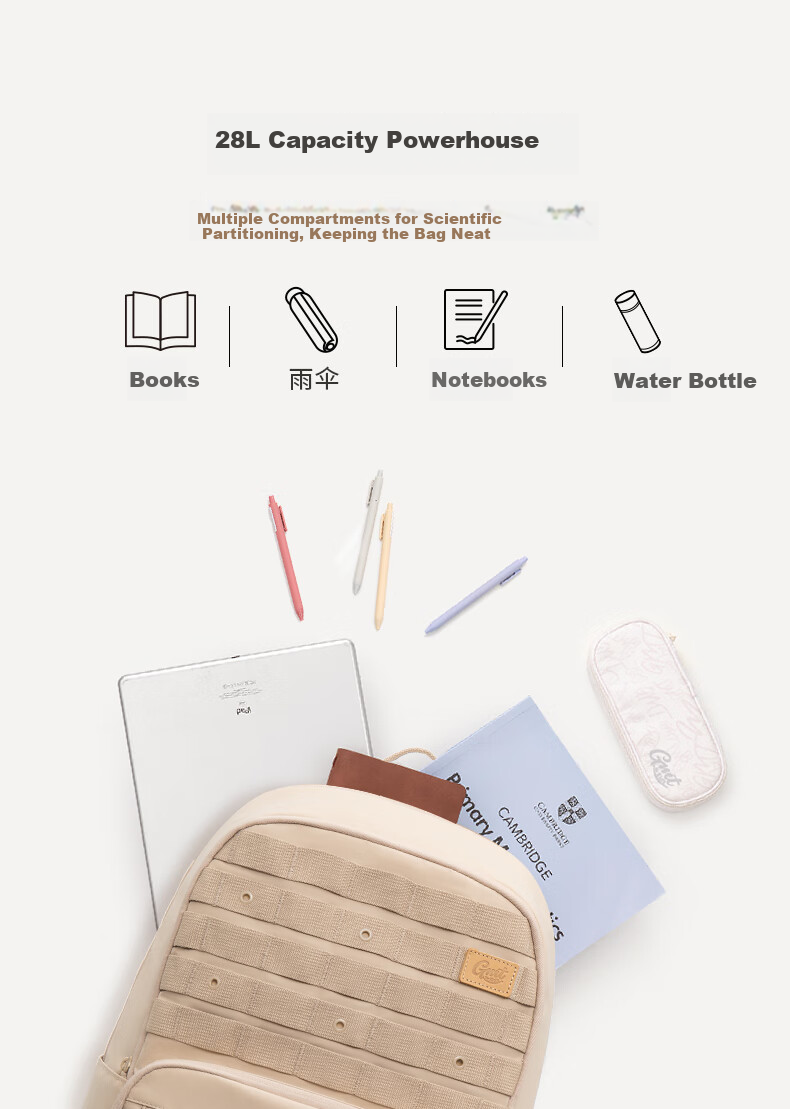 Gmt for Kids Backpack for Middle And High School Students, Elementary School Grades 5-6 Spine Protection Lightweight Large Capacity College Backpack for Women Brow 10
