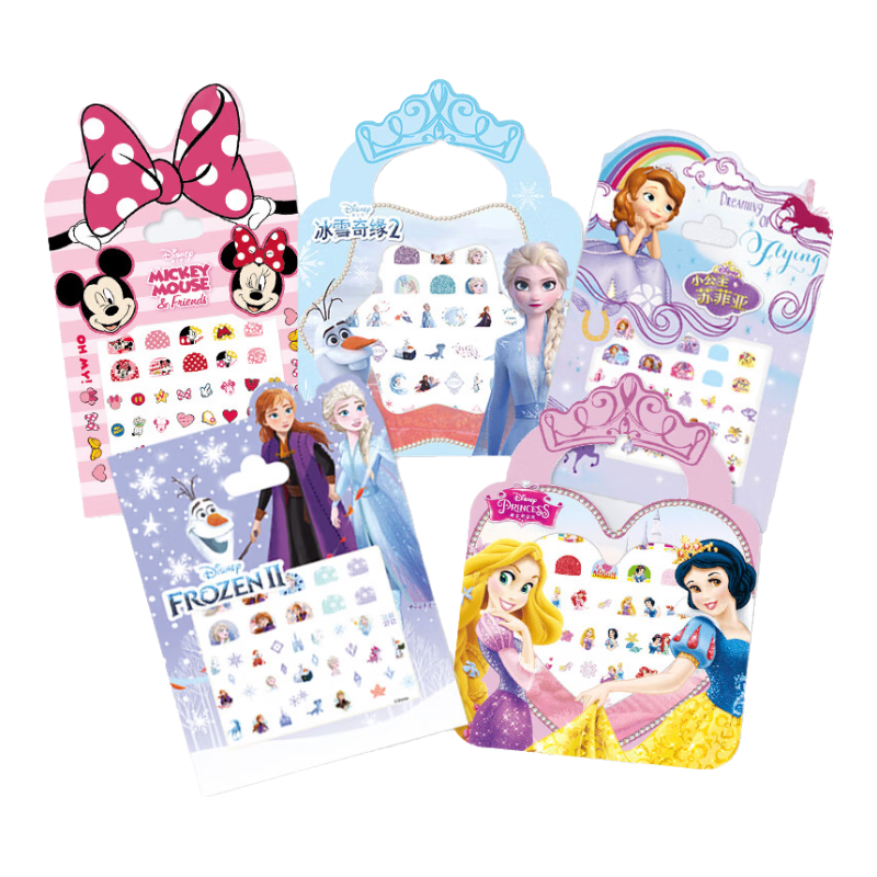 COODORA Children's Nail Stickers, Non-Toxic And Odorless, Frozen Elsa Princess Baby Stickers, Girls' Nail Art