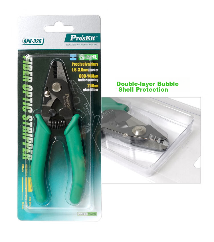 Pro'sKit 8PK-326 Multifunctional 3-Hole Fiber Optic Cable Stripper, Miller Pliers (148mm) 5