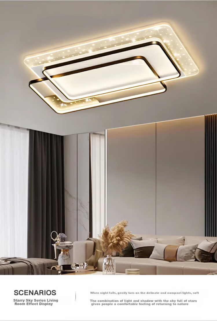 HD Full Spectrum Voice-Controlled Ceiling Light, LED Living Room Light, Bedroom And Dining Room Zhongshan Lighting Fixture, 26 Styles Whole House Set with Installation Included 8