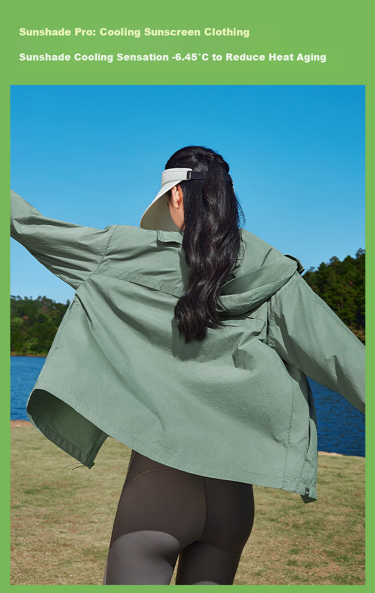 Beneunder Women's Lightweight Water-Repellent Portable Breathable UV Protection Sunscreen Jacket TS402 Cream White L 11