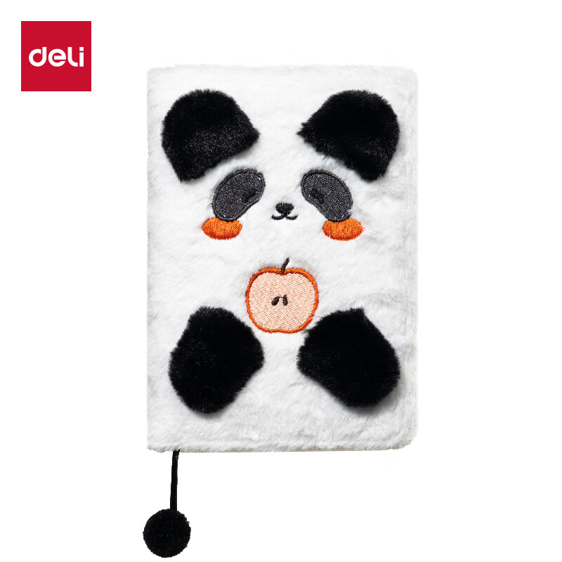 Deli Panda Plush Notebook Hardcover Student DIY Journal A6/112 Pages XM201