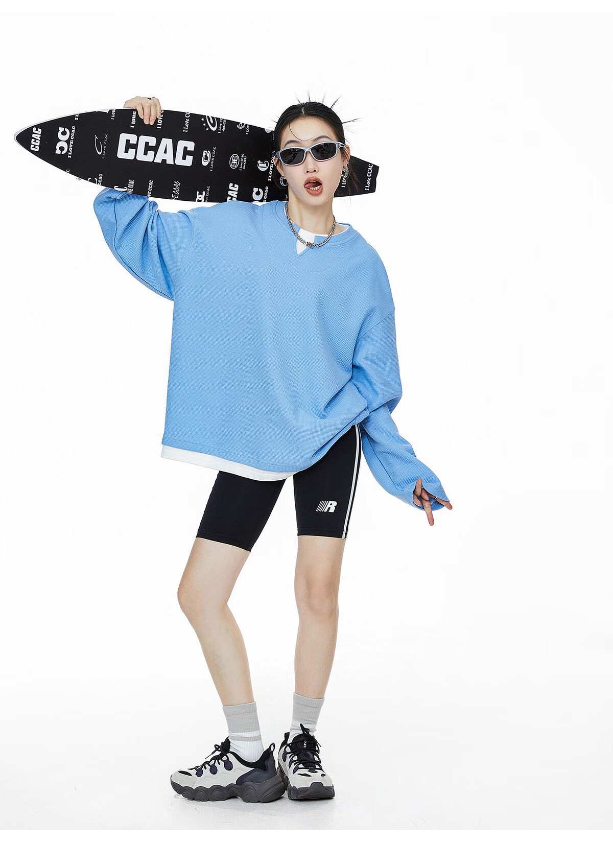 ICH MODE Women's Pullover Sweatshirt American Waffle Long Sleeve T-Shirt Autumn Winter Loose Casual Henley Neck Top Gray L 21