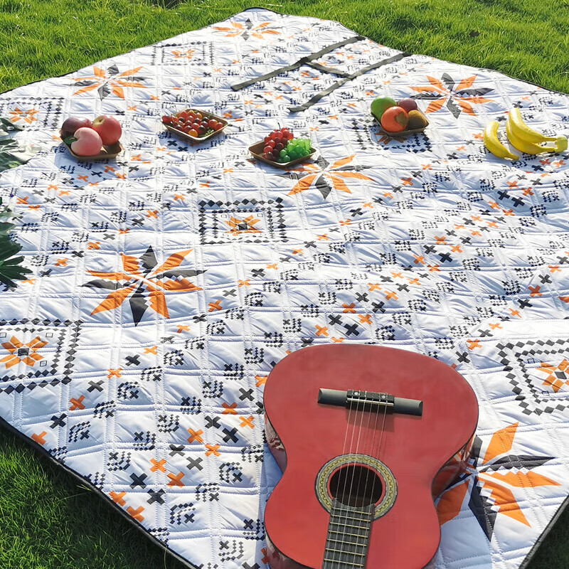 TFO Seventh Generation Outdoor Picnic Mat, Multi-Layer Shock-Absorbing Moisture-Proof Camping Ground Mat Lawn Pad B2502303, Color No. 1