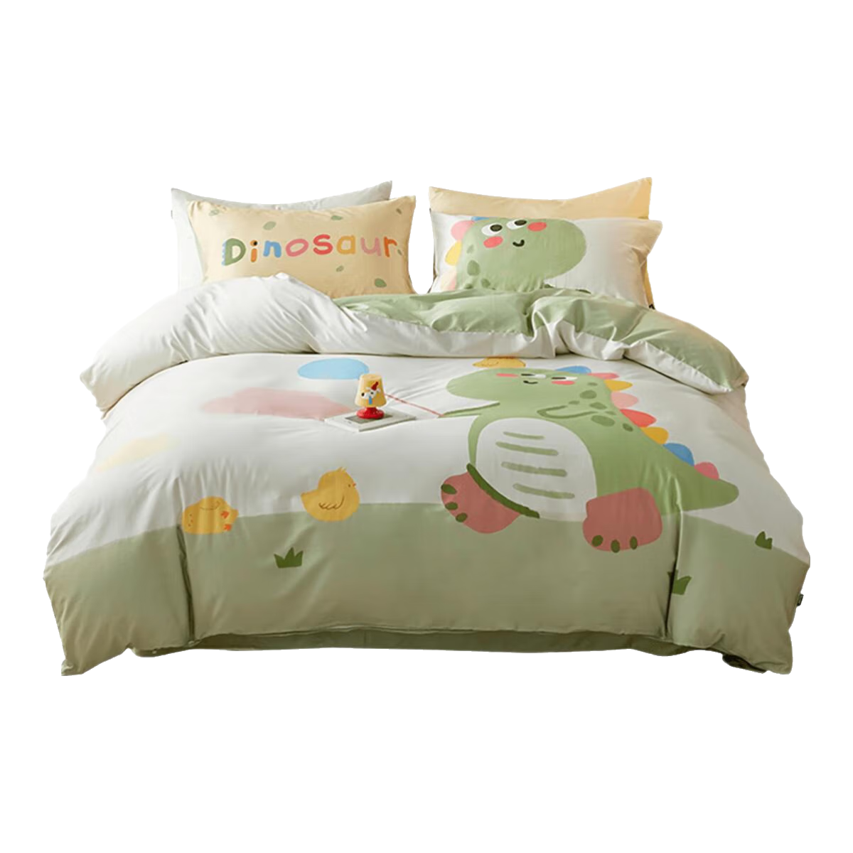 Dohia Pure Cotton 4-Piece Bedding Set 60S Cotton Sateen Double Bed Sheet and Duvet Cover Set 1.8m Bed 229x230cm
