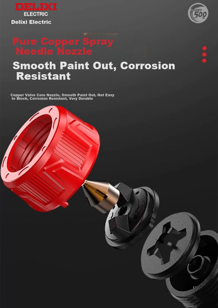 DELIXI Electric Paint Sprayer, Lithium Battery-Powered Paint Gun, High Atomization Spray Pot, Latex Paint Tool, Spraying Machine, Plug-In Model 14