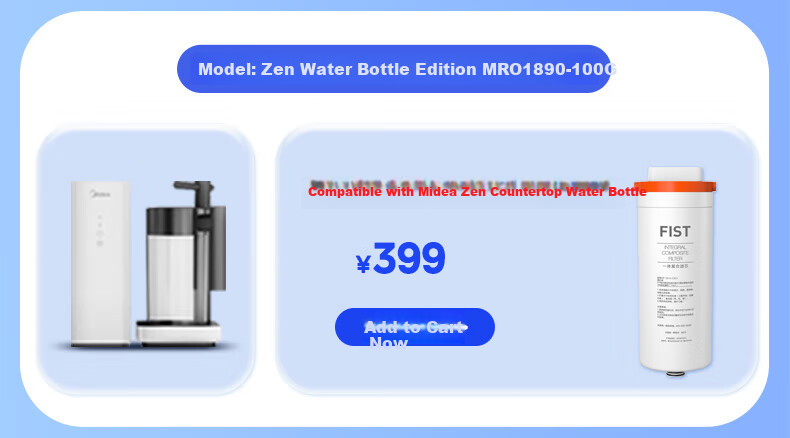 Midea Desktop Water Purifier Filter Cartridge Suitable for JR1959S/1857S/1957S/2058S/1878T And Other Water Purifier Filters 1