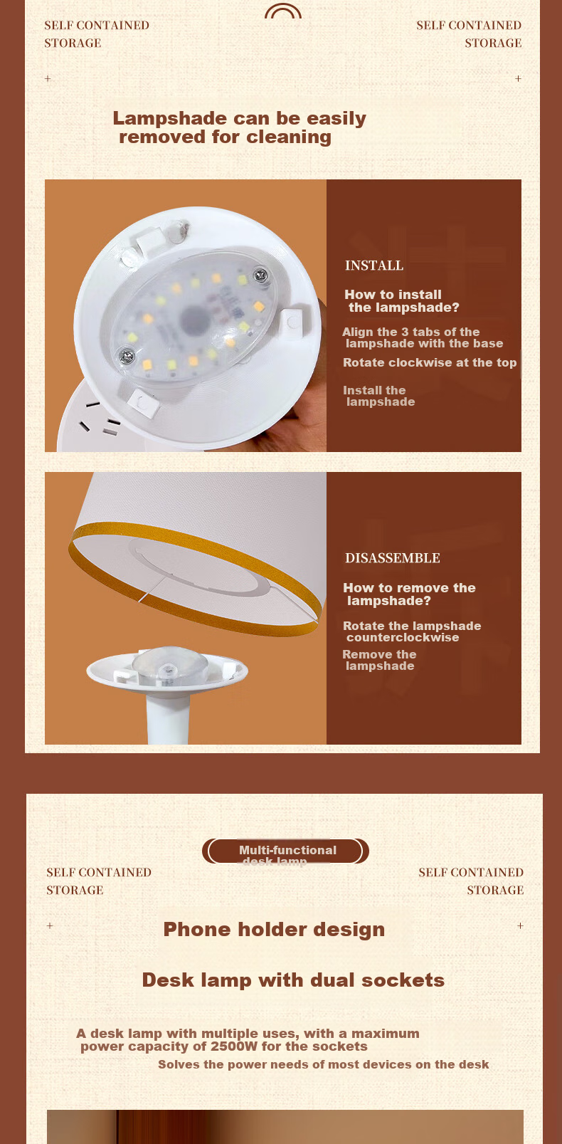 Jingqian Bedside Lamp, Bedroom Mood Light, Dorm Reading Lamp, Student And Children's Study Eye Protection Lamp with Socket Table Lamp 10