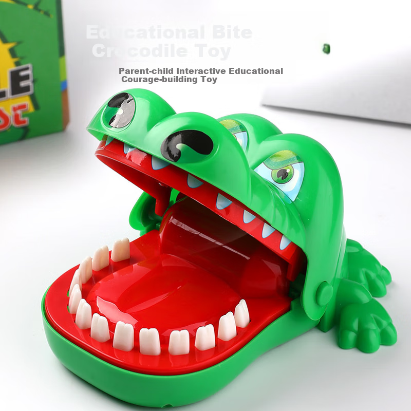 Игрушка "Крокодил-кусака" COODORA, зубы, для розыгрышей, на вечеринку, для детей и кошек, снимает стресс, 1 шт.