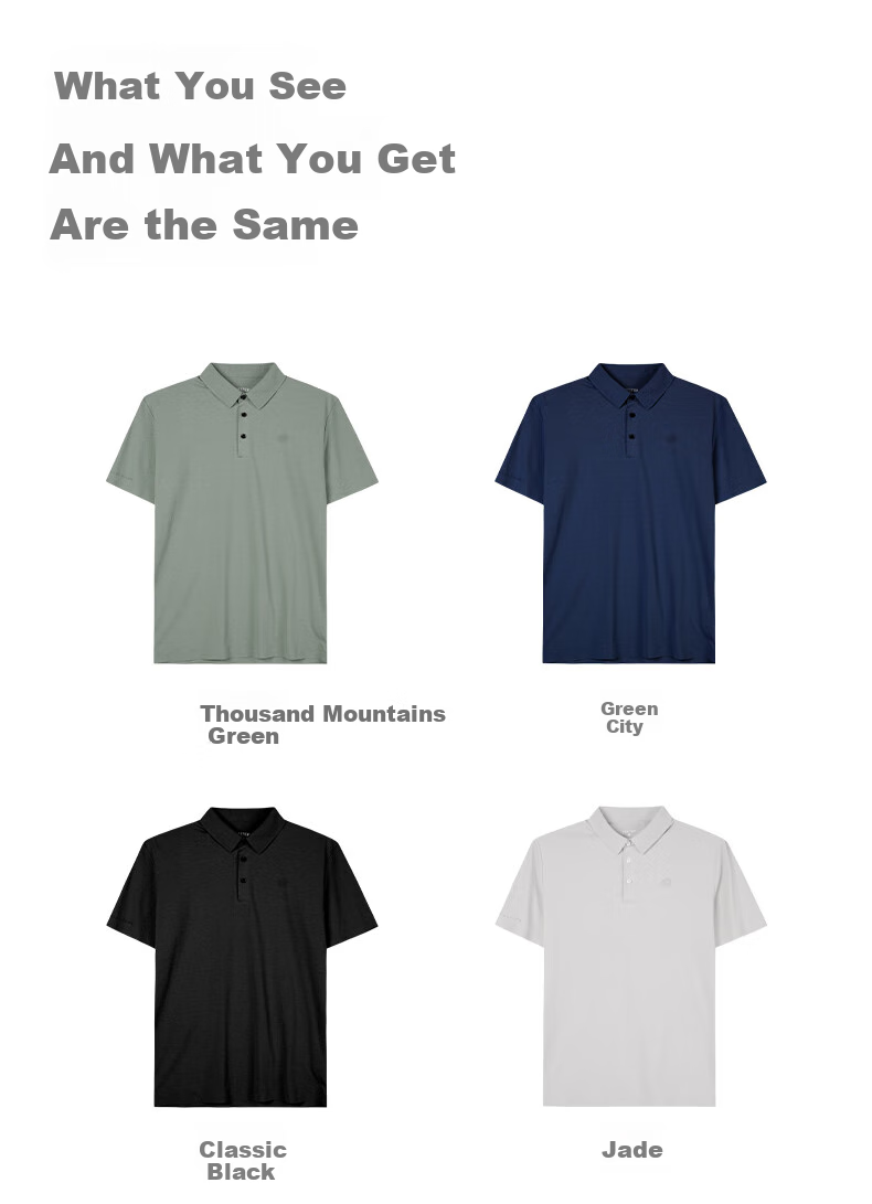 TECTOP Outdoor Short-Sleeve Polo Shirt for Men, Breathable Sports Undershirt, Casual T-Shirt 2422175TX Men's Classic Black M 14