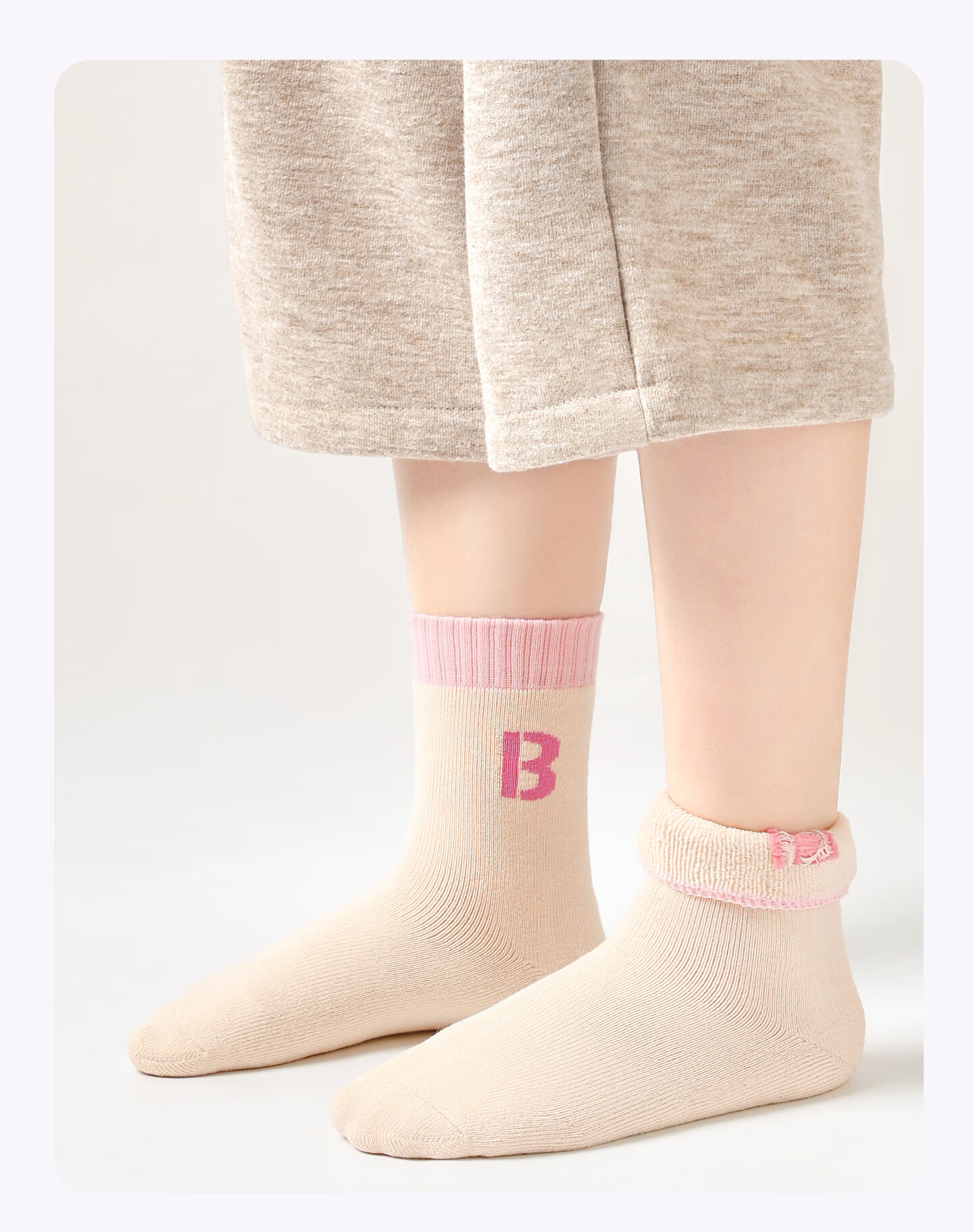 LangSha 5 Pairs Kids Socks Autumn Winter Thickened Fleece Baby Warm Socks Girls Terry Socks for Older Children 2