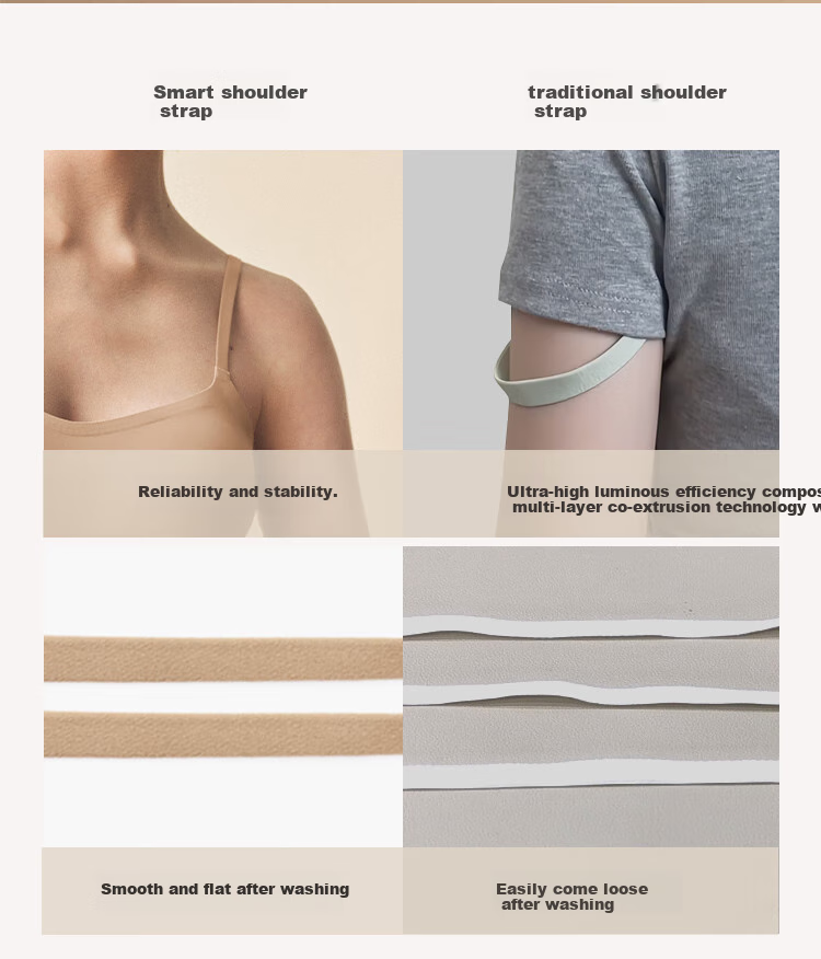 Ubras New Seamless Thin Strap Invisible Bra, No Size Powder Foundation Liquid Underwear, Invisible Skin Color, One Size Fits All 5