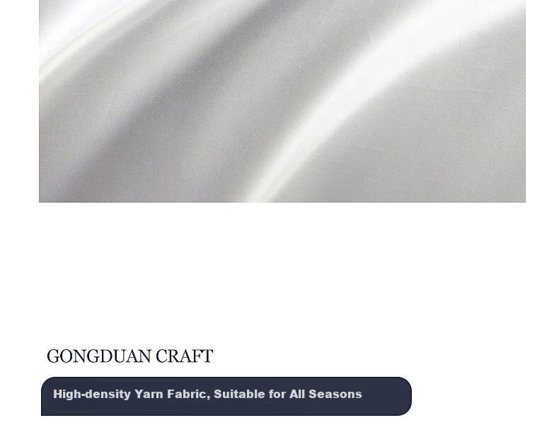 Shuixingjiafang Four-Piece Bedding Set, 100 Count Long-Staple Cotton, 100% Pure Cotton, Class A Silky Smooth Duvet Cover And Bed Sheet, Double Bed Luxury High-End, 1.8m Bed, White 13