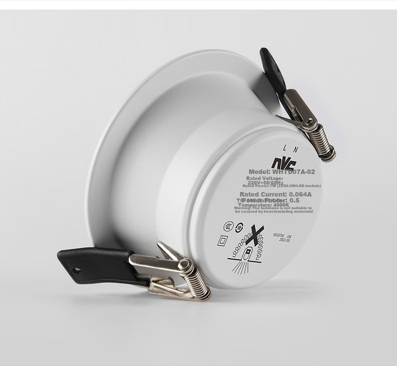NVC LED Downlight for Living Room, Bedroom, Hallway, Recessed Narrow Edge Full Aluminum Spotlight, 7W Tri-Color Ra95 [Miyue] 13