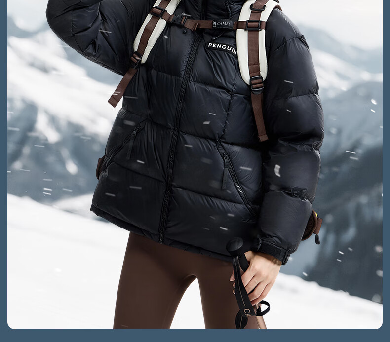 Qieluotuo Collaboration "Heat Energy" down Jacket, Unisex Outdoor Thickened Hooded Puffer Coat, M34CR07725 3