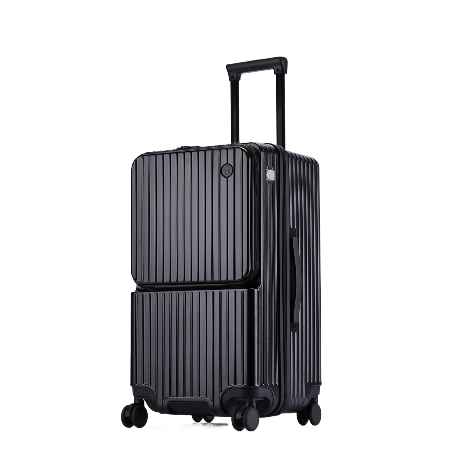 DELETE 2026 New Multifunctional Large-Capacity Trolley Suitcase with Password Lock, Phantom Black, 20 Inches