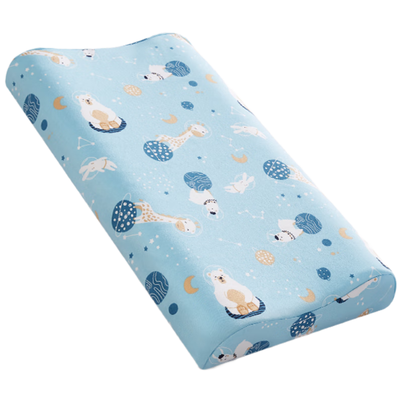 KUB Children's Latex Pillow, 94% Thai Natural Latex, Baby Nap Pillow, Honeycomb Breathable, All Seasons - Good Night Starry Sky