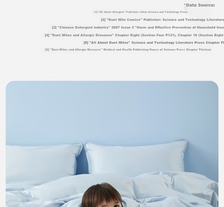 Shupiaoer 100% Pure Cotton Class A Duvet Cover, Washable Anti-Mite Bedding, Mite-Proof Duvet Cover - Blue, 200×230cm 6