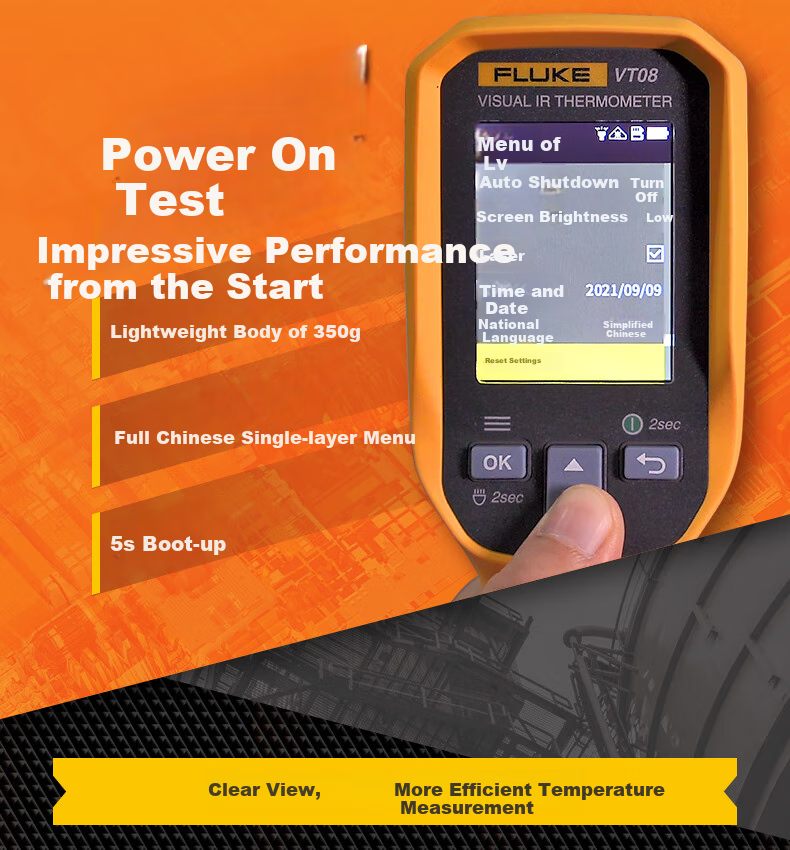 FLUKE VT06/CN Portable Infrared Thermal Imager, Visible Infrared Temperature Measurement Device, -20°C to 400°C Range 4