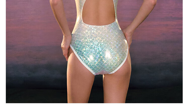 AtlanticBeach 2025 New Mermaid Iridescent Scale Professional Women's Racing One-Piece Swimsuit Fashion High-End Swimwear 9
