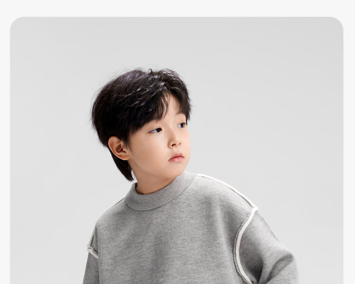 Zuo Xi Boys Sweater Winter 2025 New Children's Pullover Knitwear Imitation Cashmere Black 140cm 5