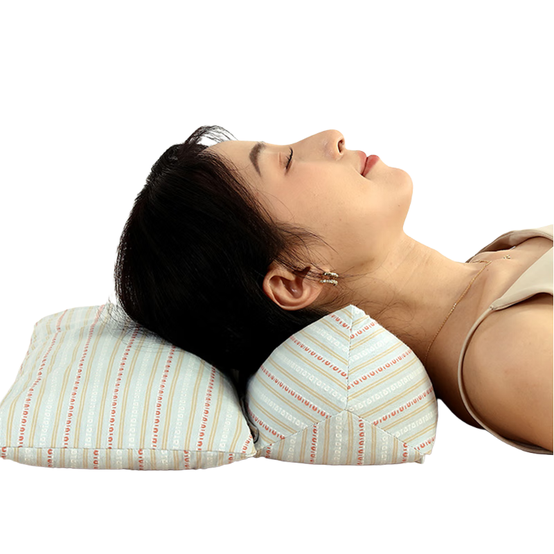 Aiwei Buckwheat Pillow Cervical Pillow for Sleep Adult Triangle Flat Pillow All Cotton Integrated Pillow Core Milan