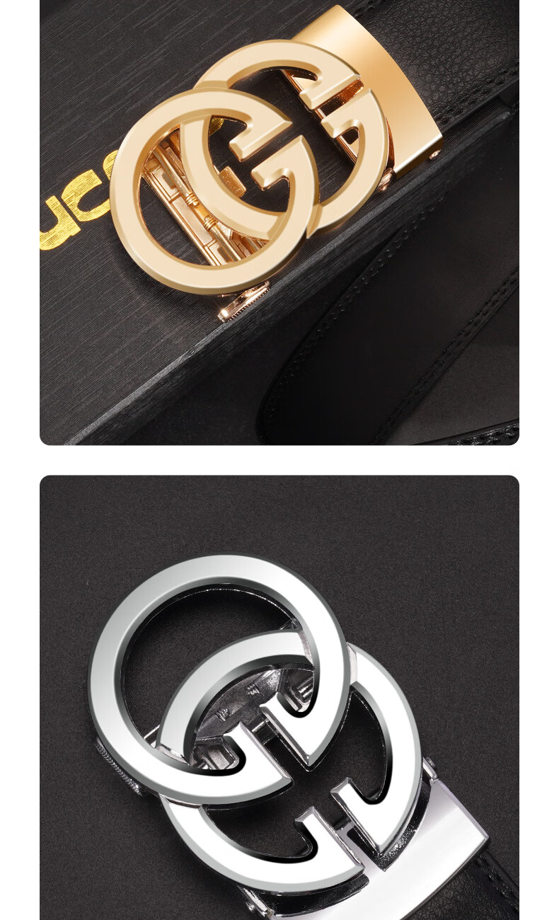 TUCANO Men's Genuine Leather Automatic Buckle Business Casual Belt Birthday Gift for Boyfriend Husband Dad Father 10
