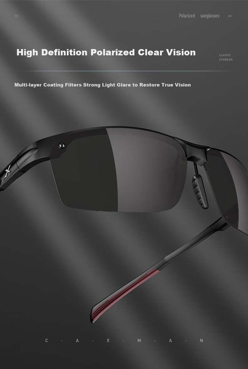 CAXMAN Sunglasses for Men, Sports Driving Fishing Specialized for Viewing Fish Floats, Polarized Sunglasses, UV Protection Outdoor Glasses 4
