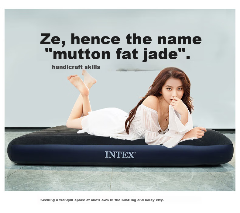 INTEX Built-In Electric Pump USB Port Automatic Inflation Double-Person Air Mattress for Car And Home Use, Foldable Inflatable Bed 66128 5