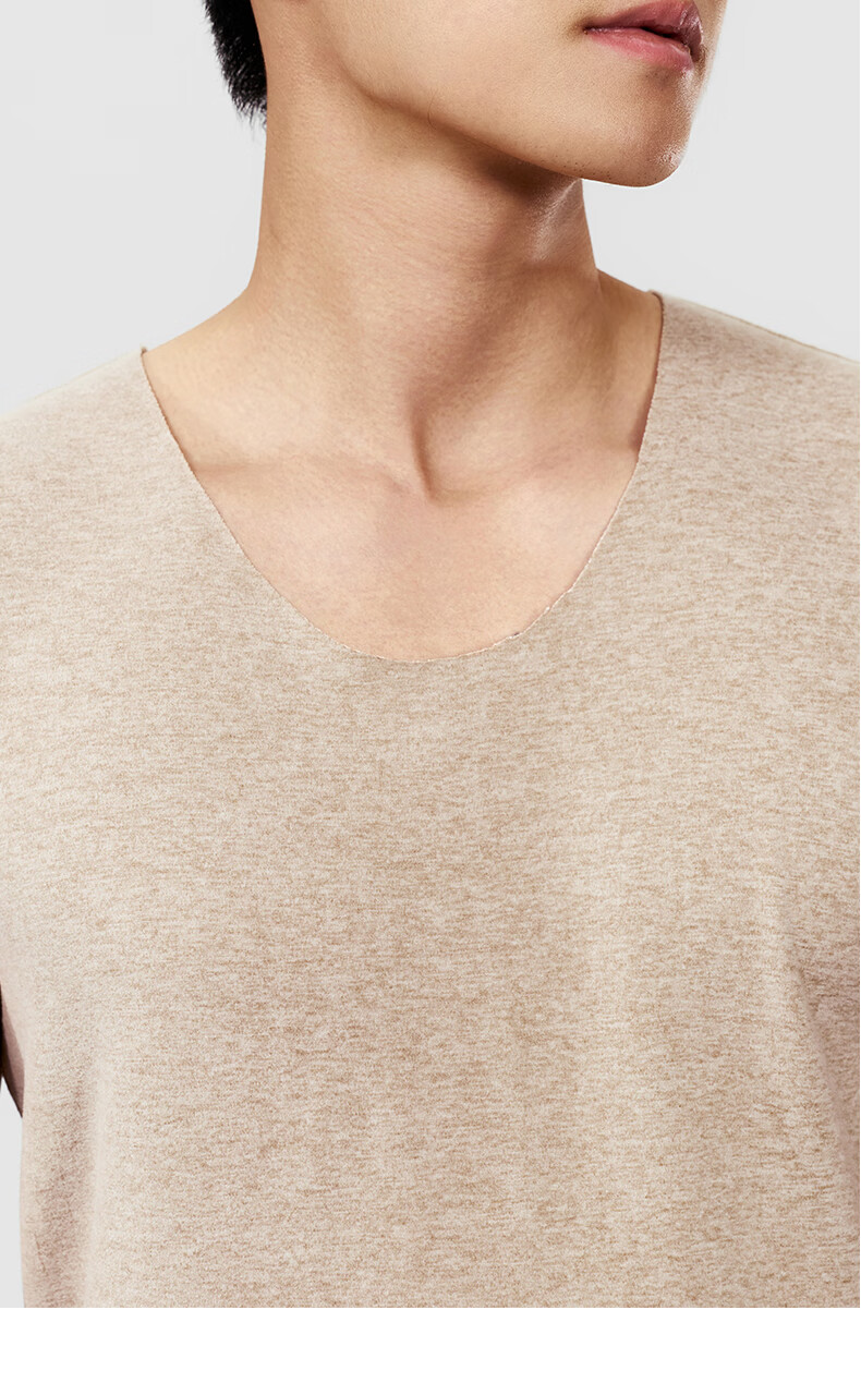 Baleno Wool Silk Men's Vest Winter Heat Retention Warm Breathable Skin-Friendly Youth Basic Solid Color Sleeveless Jacket 4