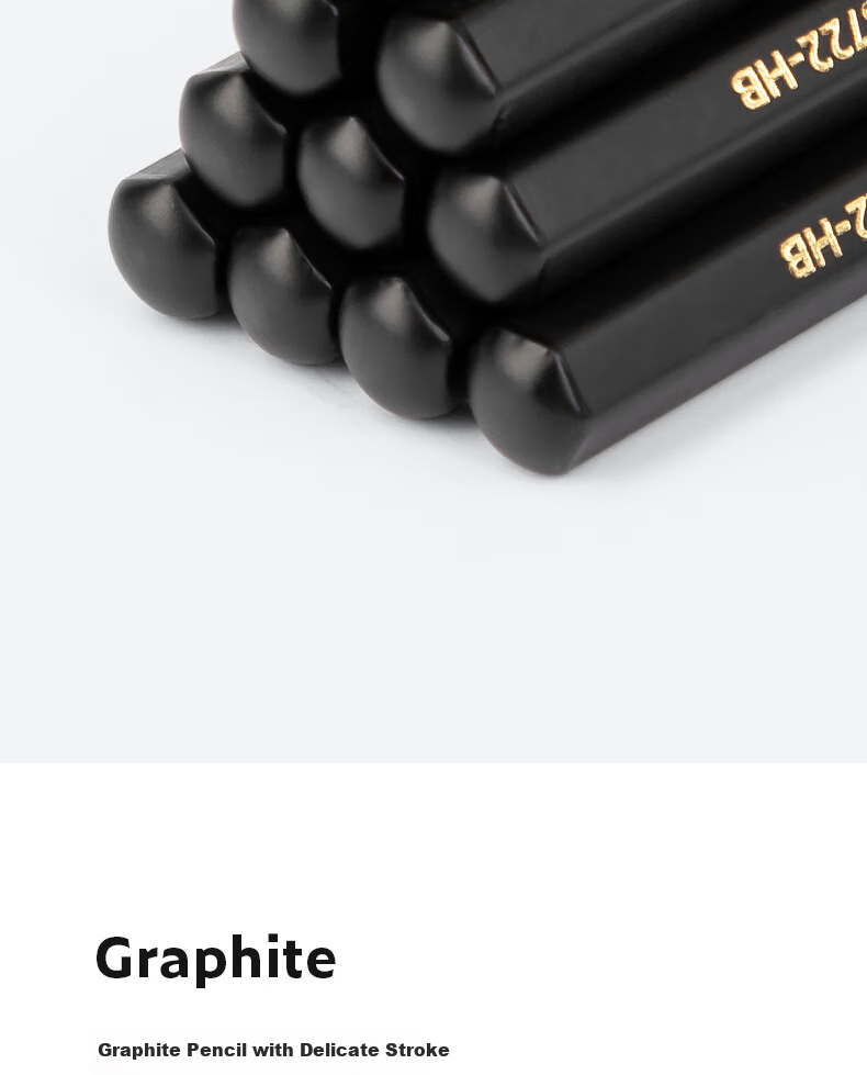 NUSIGN Black Wood Graphite Writing Pencils with Hexagonal Barrel, Exam And Art Sketching Specialized Gift, 30 Pieces NS723-HB [Best-Selling Product], High-End Brand under Deli 3