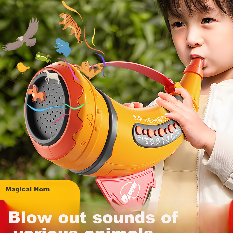 SODEEP Children's Toy Trumpet for Boys And Girls, Animal Call Whistle Horn Electric 2-3 Years Old Birthday Gift