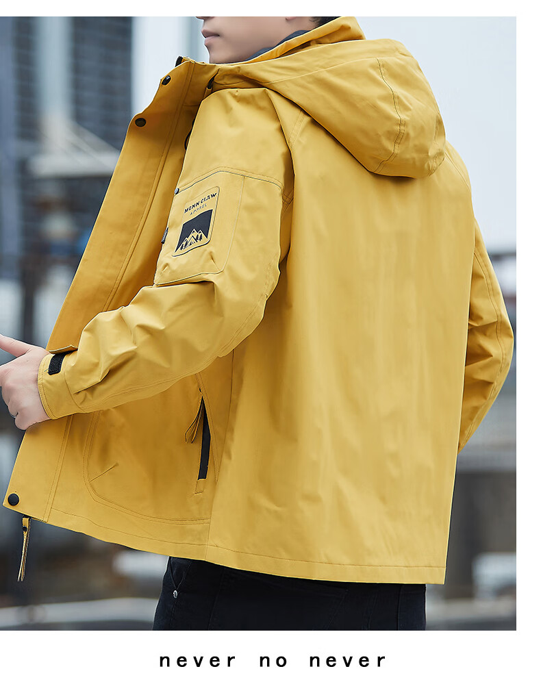 ROMON Men's Jacket Autumn Winter Business Casual Soft Comfortable Executive Windproof Outdoor Sports Hooded Coat V6 Military 4X 13