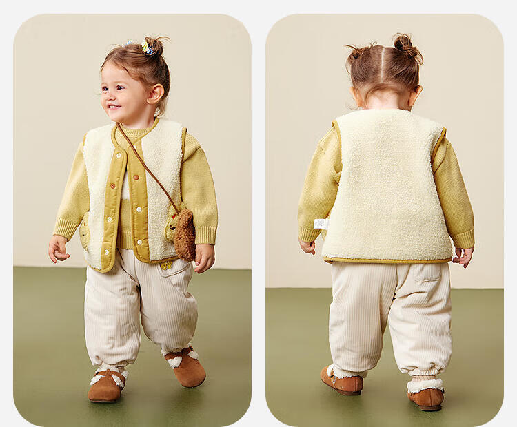 Minibala Unisex Kids Anti-Static Vest Double-Sided Wearable Children's Sleeveless Jacket 2025 Winter 8