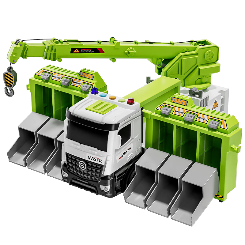 MaBao Twin Children's Day Birthday Toy Crane 3-6 Years Old Boys Large Alloy Tower Crane Truck