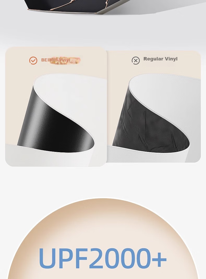 Beimei Portable Mini Sun Umbrella, Lightweight And Compact, UV Protection, Black Gel, Five-Fold, Rain And Shine Capsule Umbrella 7