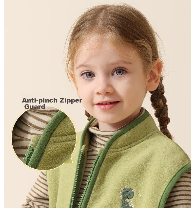 Beitaisi Children's Vest, Spring And Autumn School Uniform Essential, Infant Waistcoat, Boys And Girls Baby Fleece Sleeveless Jacket 15