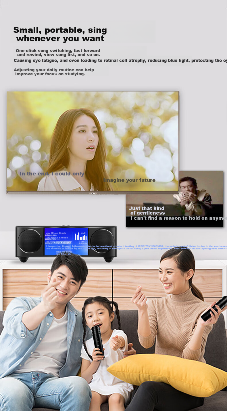Soaiy Bluetooth Speaker Alarm Radio All-In Computer High-Quality Smart Portable Subwoofer Wireless Music Player with Card Slot LCD S69 Black 7
