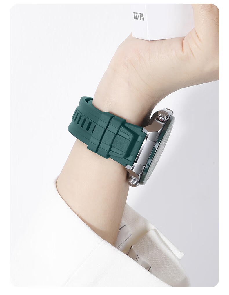 Xiaopijiang Fluoroelastomer Watch Strap Compatible with Huawei Watch GT6/GT5/Pro/GT4/3/2 and Huawei Watch 5/4 Pro/3 Sports Band 22MM Universal Connector 3