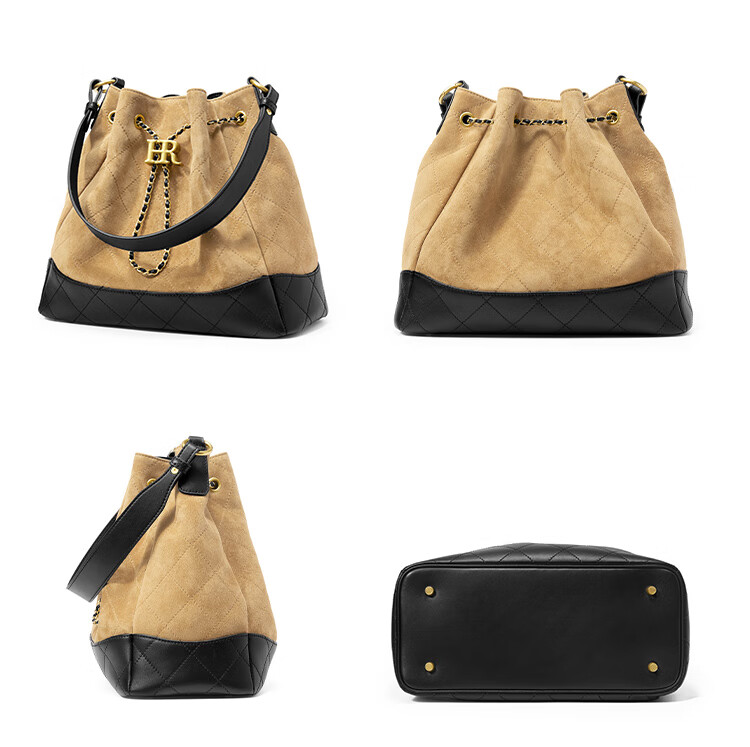 HRHR Women's Suede Bucket Bag Luxury Shoulder Crossbody Bag 6